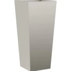 Krukker & Plantebeholdere^Vejrbestandig havekrukke i stål - Plantekasse | Størrelse: 35x35x75 cm | Farve: Brun