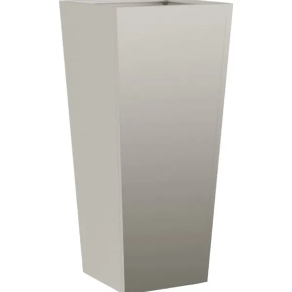 Krukker & Plantebeholdere^Vejrbestandig havekrukke i stål - Plantekasse | Størrelse: 35x35x75 cm | Farve: Brun