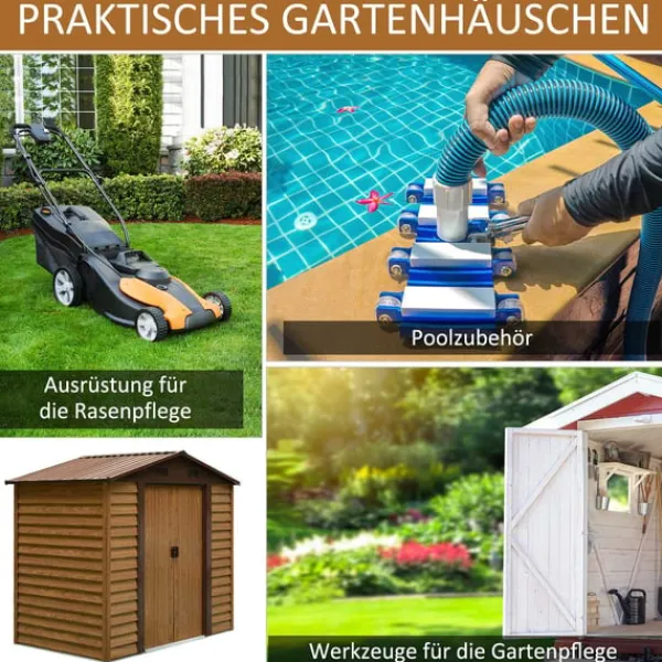 Online Vejrbestandigt haveskur med skydedøre Skure, Garager & Carports
