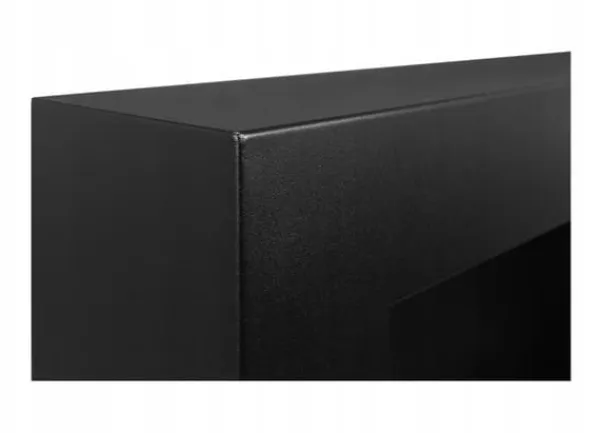Pejse^Væghængt biopejs 65x40x12 cm Box Sort strukturmat