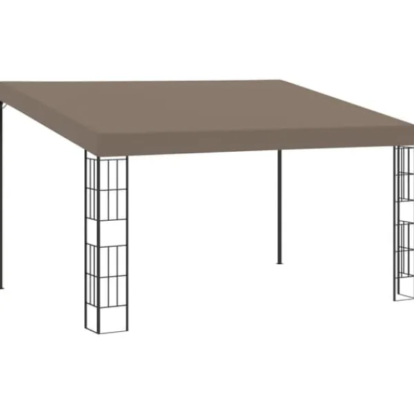 Hot Vægmonteret pavillon 4x3 m stof gråbrun - Væghængt Pavillon - Væghængte Pavilloner - Home & Living Telte & Lysthuse