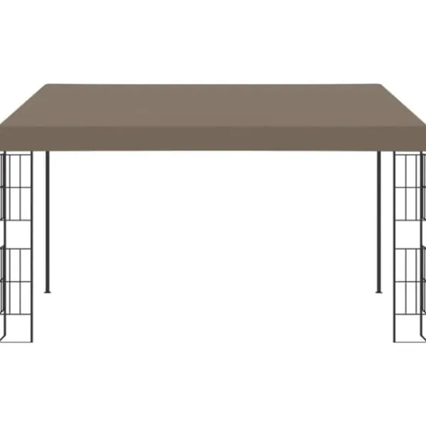 Hot Vægmonteret pavillon 4x3 m stof gråbrun - Væghængt Pavillon - Væghængte Pavilloner - Home & Living Telte & Lysthuse
