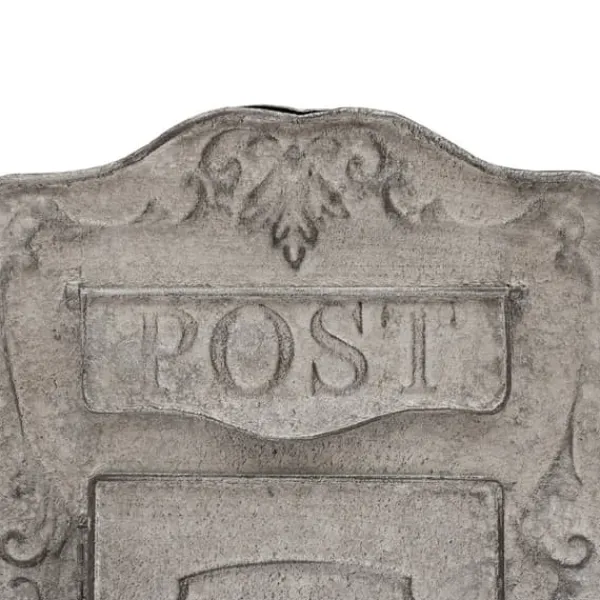 Best Vægmonteret postkasse, antik/vintage-stil i metal, grå, til have og udendørs brug Postkasser & Brevindkast