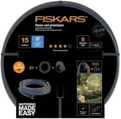 Fiskars Vanding^VÆGMONTERING MED SLANGE 13MM 1/2'' 15M Q4 - FS-1027678
