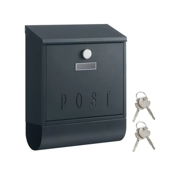 Outlet Vægpostkasse med avisrum antracit Postkasser & Brevindkast