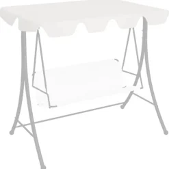 New baldakin til havegynge 188/168x145/110 cm hvid - Festtelte & havepavilloner – tage Telte & Lysthuse