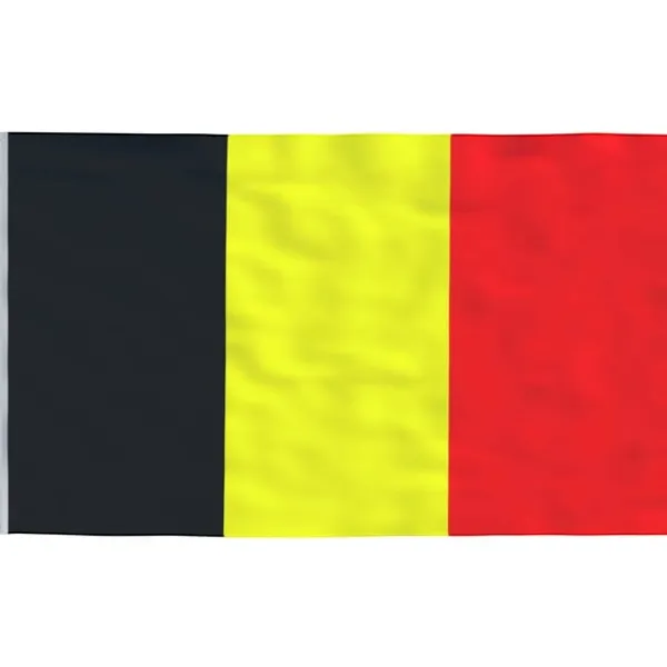Clearance Belgien flag og flagstang 5,55 m aluminium Flag & Vindposer