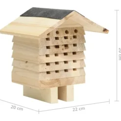 Outlet bihotel 22x20x20 cm massivt fyrretræ - Huse & bure til små dyr Til Fugle & Småvildt