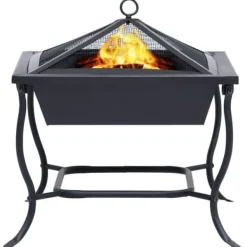 Discount bålfad 42x42x45 cm stål sort - Ildsteder Pejse