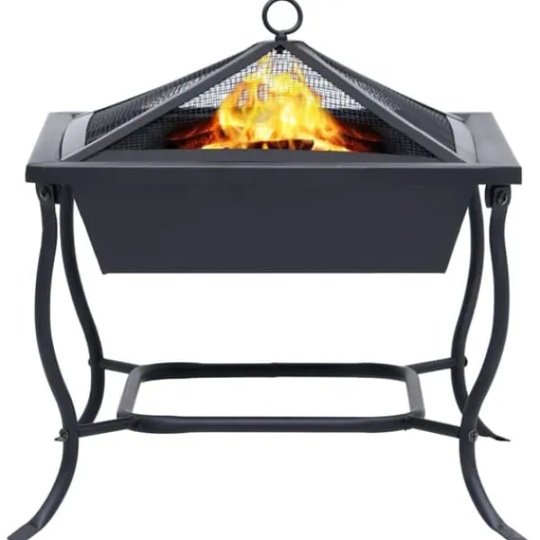 Discount bålfad 42x42x45 cm stål sort - Ildsteder Pejse
