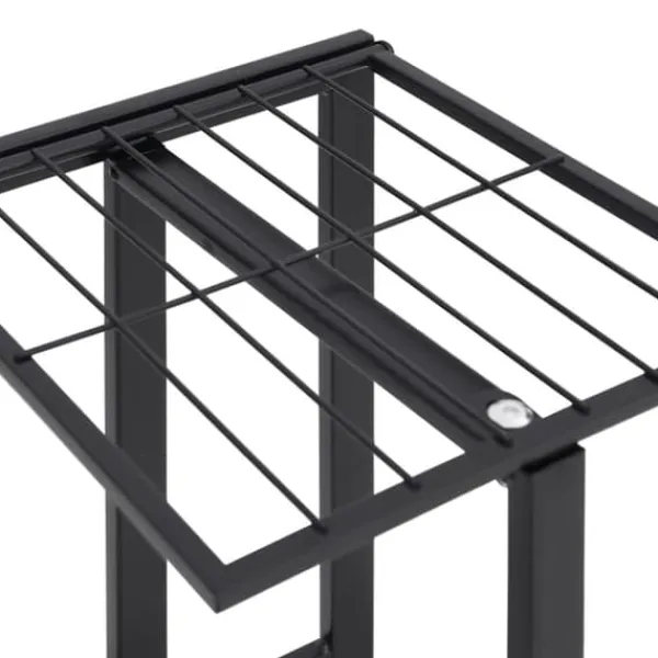 vidaXL Plantestativer^blomsterstativ 5 niveauer med hjul 44x23x100 cm jern sort - Planteborde