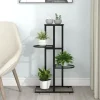 Hot blomsterstativ i 4 niveauer 43x22x76 cm metal sort - Planteborde Krukker & Plantebeholdere