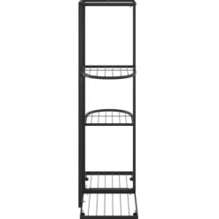 Hot blomsterstativ i 4 niveauer 43x22x76 cm metal sort - Planteborde Krukker & Plantebeholdere
