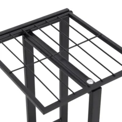 Hot blomsterstativ i 4 niveauer 43x22x76 cm metal sort - Planteborde Krukker & Plantebeholdere