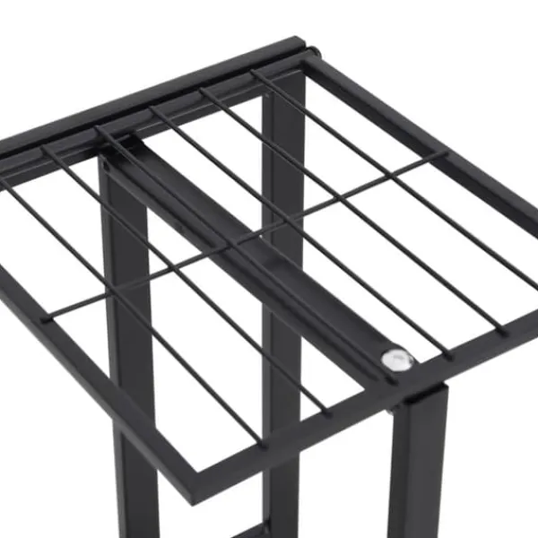 Hot blomsterstativ i 4 niveauer 43x22x76 cm metal sort - Planteborde Krukker & Plantebeholdere