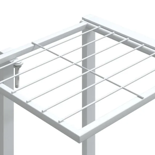 vidaXL Plantestativer^blomsterstativ med hjul 94,5x24,5x91,5 cm jern hvid - Planteborde