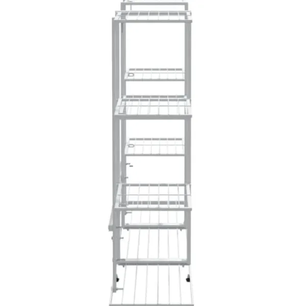 vidaXL Plantestativer^blomsterstativ 94,5x25x89 cm jern hvid - Planteborde