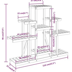 vidaXL Plantestativer^blomsterstativ 110x25x98 cm massivt fyrretræ - Planteborde