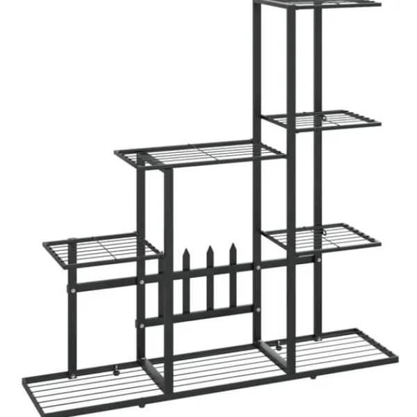 vidaXL Plantestativer^blomsterstativ 94,5x25x88 cm metal sort - Planteborde