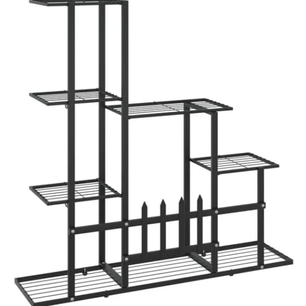 vidaXL Plantestativer^blomsterstativ 94,5x25x88 cm metal sort - Planteborde