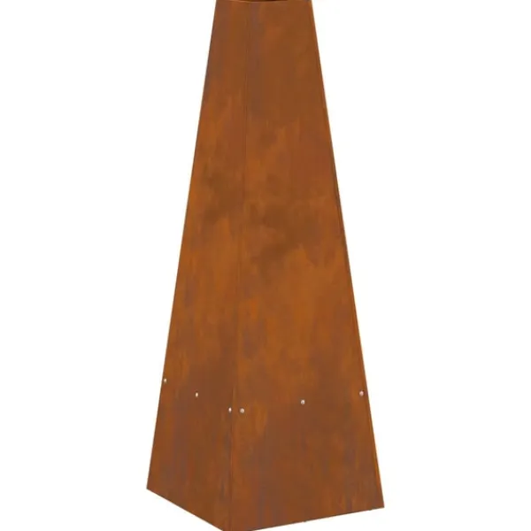 vidaXL Brændeovne^Bålsted Brun 35 x 35 x 100 cm Forvitret stål