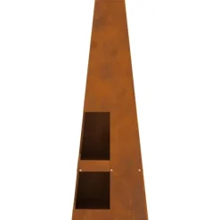 vidaXL Brændeovne^Bålsted Brun 35 x 35 x 100 cm Forvitret stål
