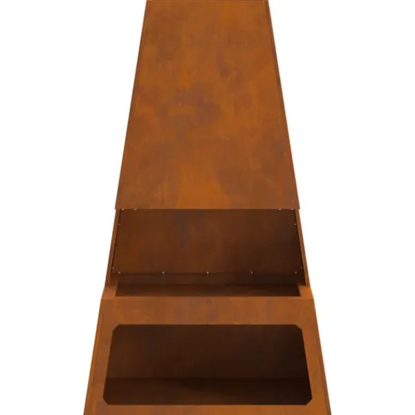 New Bålsted Brun 60 x 35 x 100 cm Forvitret stål Pejse