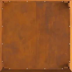 vidaXL Pejse^Bålsted Brun 80 x 80 x 43 cm Forvitret stål