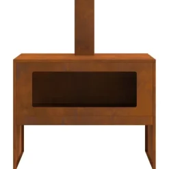 Online Bålsted Brun 80 x 50 x 96 cm Forvitret stål Pejse