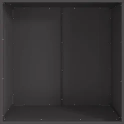 vidaXL Pejse^Bålsted Sort 80 x 80 x 43 cm Koldvalset stål