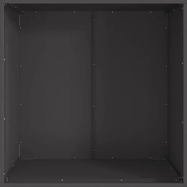 vidaXL Pejse^Bålsted Sort 80 x 80 x 43 cm Koldvalset stål