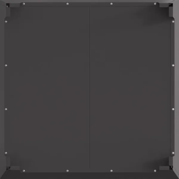 vidaXL Pejse^Bålsted Sort 80 x 80 x 43 cm Koldvalset stål