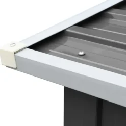 vidaXL Tilbehør Til Brændeovne & Pejse^brændeskur 330 x 92 x 153 cm galvaniseret stål antracitgrå - Brændekurve – tilbehør