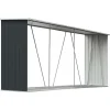 Clearance brændeskur til haven 330x84x152 cm galvaniseret stål antracitgrå Skure, Garager & Carports