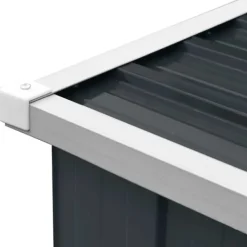 Clearance brændeskur til haven 330x84x152 cm galvaniseret stål antracitgrå Skure, Garager & Carports