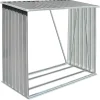 vidaXL Skure, Garager & Carports^brændeskur til haven galvaniseret stål 163 x 83 x 154 cm grå