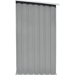 vidaXL Skure, Garager & Carports^brændeskur til haven galvaniseret stål 163 x 83 x 154 cm grå