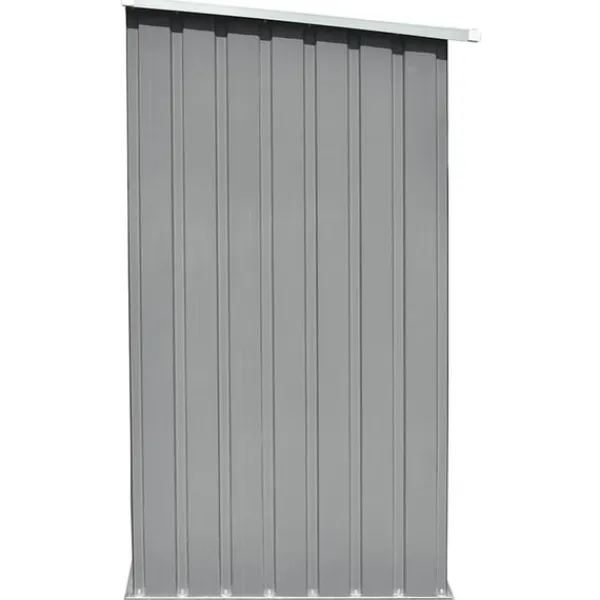vidaXL Skure, Garager & Carports^brændeskur til haven galvaniseret stål 163 x 83 x 154 cm grå