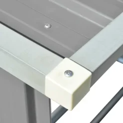 vidaXL Skure, Garager & Carports^brændeskur til haven galvaniseret stål 163 x 83 x 154 cm grå