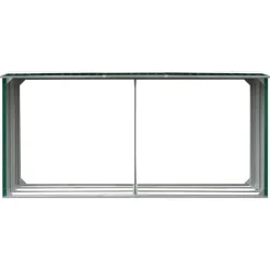vidaXL Skure, Garager & Carports^brændeskur til haven 330 x 92 x 153 cm galvaniseret stål grøn