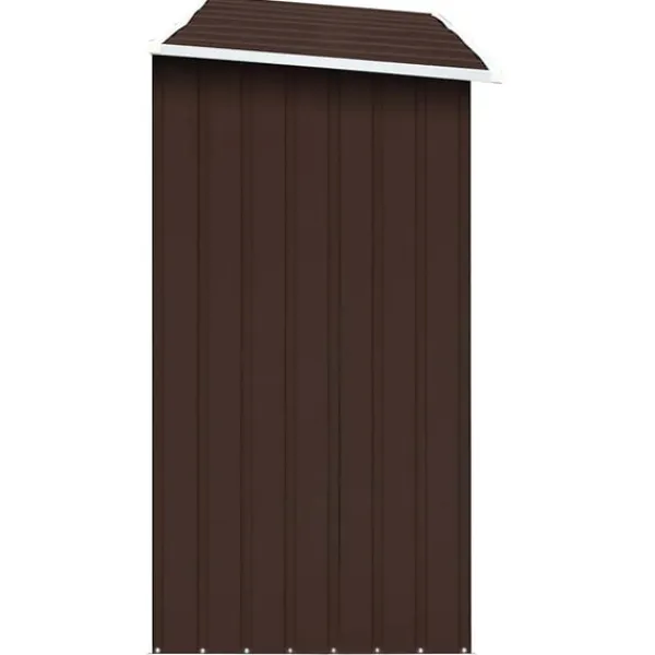 vidaXL Skure, Garager & Carports^brændeskur til haven 330x84x152 cm galvaniseret stål brun