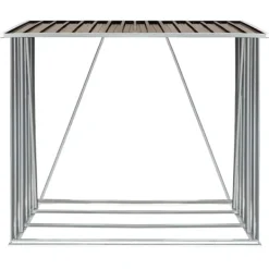 Best brændeskur til haven 163x83x154 cm galvaniseret stål brun Skure, Garager & Carports