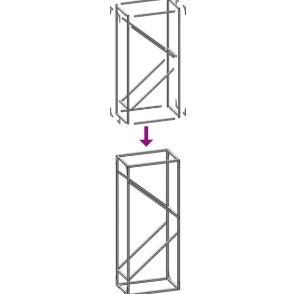 vidaXL Tilbehør Til Brændeovne & Pejse^brændestativ 40x25x100 cm koldvalset stål hvid