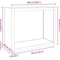 Clearance brændestativ 100x40x80 cm stål sort Tilbehør Til Brændeovne & Pejse