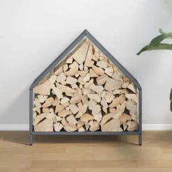 Online brændestativ 60x25x60 cm koldvalset stål antracitgrå Tilbehør Til Brændeovne & Pejse