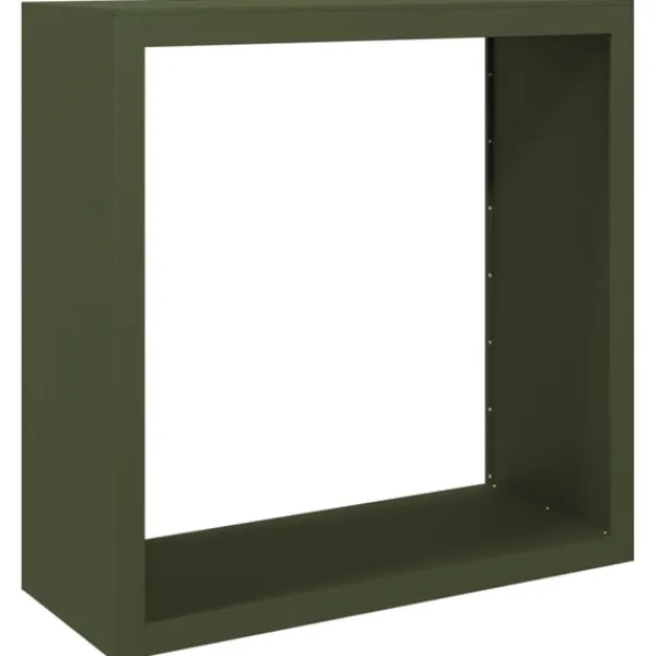 brændestativ 100x40x100 cm stål grøn Tilbehør Til Brændeovne & Pejse