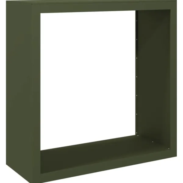 brændestativ 100x40x100 cm stål grøn Tilbehør Til Brændeovne & Pejse