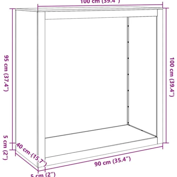 brændestativ 100x40x100 cm stål grøn Tilbehør Til Brændeovne & Pejse
