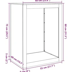 vidaXL Tilbehør Til Brændeovne & Pejse^brændestativ 60x40x80 cm stål grøn