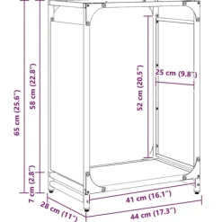 Discount brændestativ 44x28x65 cm koldvalset stål olivengrøn Tilbehør Til Brændeovne & Pejse